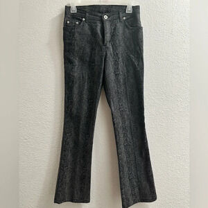 Buffalo David button women’s high rise boot cut “snake skin” jeans